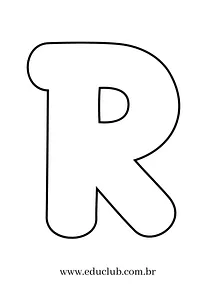 Molde da letra R