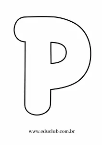 Molde da letra P