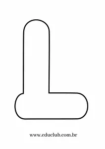 Molde da letra L