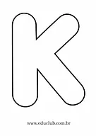 Molde da letra K