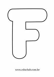 Molde da letra F