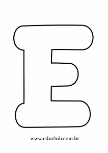 Molde da letra E