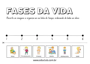 Atividade fases da vida do ser humano