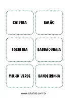 Atividade de pareamento Festa Junina Atividade de pareamento Festa Junina para 2º Ano, 1º Ano de Datas Comemorativas, Festa Junina, Língua Portuguesa, Vocabulá...