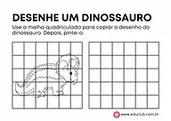 Dinossauro para desenhar na malha quadriculada
