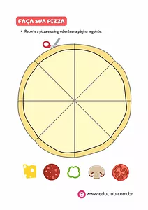 Pizza para imprimir e montar
