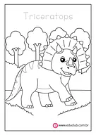 Dinossauro para colorir para Creche, Pré-Escola de Desenhos, Artes - Material educacional