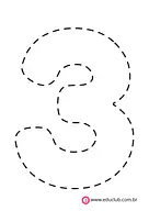 Moldes de números de 0 a 9 para 1º Ano de Números, Matemática - Material educacional