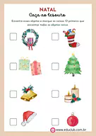 Caça ao tesouro de Natal para 2º Ano, 1º Ano de Datas Comemorativas, Natal - Material educacional