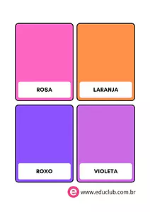 Cartões das cores