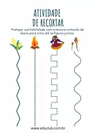 Atividade de recortar Festa Junina