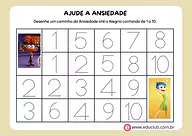 Labirinto de números do 1 ao 10 para 1º Ano de Números, Passatempo, Matemática - Material educacional