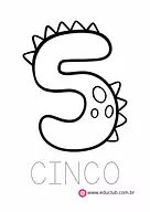 Número 5 dinossauro
