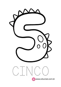 Número 5 dinossauro