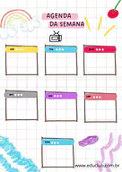 Agenda infantil Agenda infantil para 5º Ano, 4º Ano, 3º Ano, 2º Ano, 1º Ano de Ciências, Calendário - Material educacional