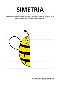 Atividade de simetria de uma abelha