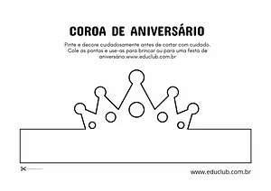 Molde de coroa para imprimir