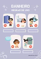 Regras do banheiro Regras do banheiro para 2º Ano, 1º Ano de Ciências Sociais - Material educacional