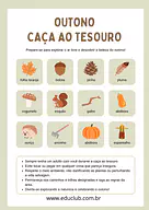 Caça ao tesouro do outono para Pré-Escola de Ciências, Estações do ano - Material educacional