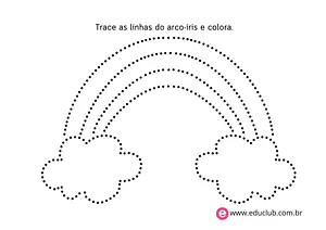 Atividade de arco-íris para Educação Infantil