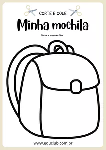 Minha mochila: volta ao colégio