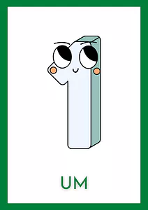 Números ilustrados coloridos