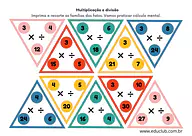 Jogo de multiplicação e divisão para 4º Ano, 3º Ano, 2º Ano de Recursos Educativos, Operações básicas, Matemática - Materi...