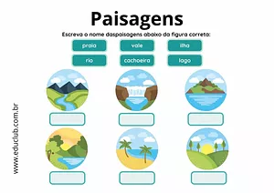 Nomes de paisagens naturais