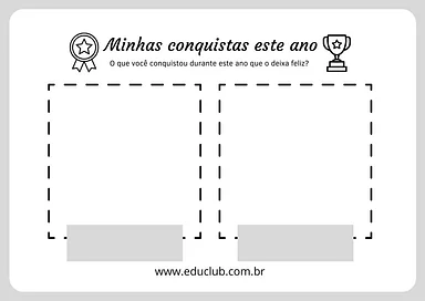 Atividade para fim do ano letivo para 3º Ano, 2º Ano, 1º Ano de Educação Emocional, Autoconhecimento - Material educacional