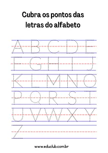 Alfabeto de A a Z pontilhado