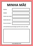 Atividade Dia das Mães para 2 ano para 2º Ano de Datas Comemorativas, Língua Portuguesa, Dia das Mães - Material educacional