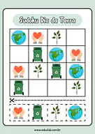 Sudoku do Dia da Terra para 2º Ano, 1º Ano de Datas Comemorativas, Recursos Educativos, Passatempo, Dia da Terra - Materia...
