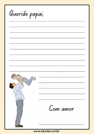 Carta para papai para 5º Ano, 4º Ano, 3º Ano de Datas Comemorativas, Língua Portuguesa, Dia dos Pais - Material educacional