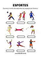 Atividade sobre esporte