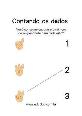 Atividades com os números 1 2 e 3 para Educação Infantil para Pré-Escola de Números, Matemática - Material educacional