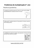 50 Problemas de Multiplicação 2º Ano