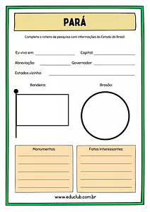 Atividade sobre o Pará