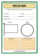 Roteiro de pesquisa sobre Estados Brasileiros para 5º Ano, 4º Ano de Geografia, Recursos Educativos, Roteiro de pesquisa, ...