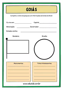Atividade sobre Goiás