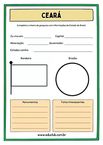 Atividade sobre o Ceará