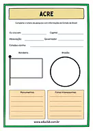 Atividade sobre o Acre para 5º Ano, 4º Ano de Geografia, Recursos Educativos, Roteiro de pesquisa, Brasil - Material educa...