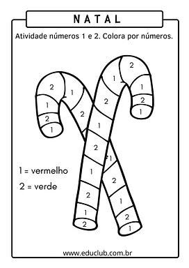 Atividade número 1 e 2 para Pré-Escola de Números, Matemática - Material educacional