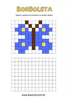 Desenho mosaico de borboleta para imprimir Desenho mosaico de borboleta para imprimir para 2º Ano, 1º Ano de Geometria, Mosaico - Material educacional