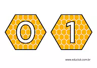 Colmeia com números para 1º Ano de Números, Matemática - Material educacional