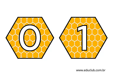 Colmeia com números para 1º Ano de Números, Matemática - Material educacional