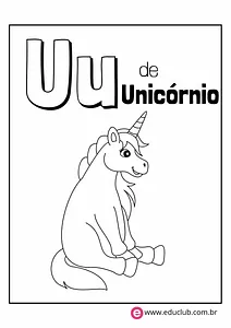 Letra U de unicórnio