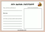 Atividade meu animal preferido
