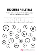 Encontre a letra e pinte Encontre a letra e pinte para Pré-Escola de Língua Portuguesa, Alfabeto - Material educacional