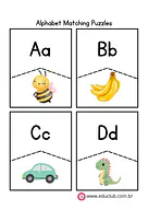 Quebra-cabeça do alfabeto Quebra-cabeça do alfabeto para 2º Ano, 1º Ano, Pré-Escola de Língua Portuguesa, Alfabeto - Material educacional