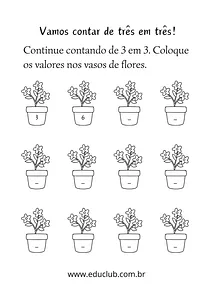 Contar de 3 em 3
